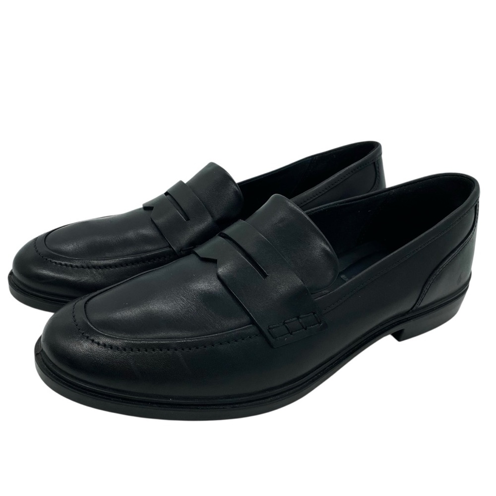ECCO Women's Black Leather Loafer Dress Classic 15 Shoes - Picture 7 of 10